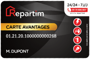 Carte avantage format cb