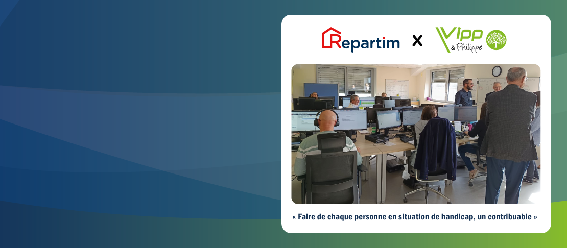 Bannière décrivant notre partenariat avec VIPP& Philippe, une entreprise adaptée œuvrant pour l'insertion des personnes en situation de handicap