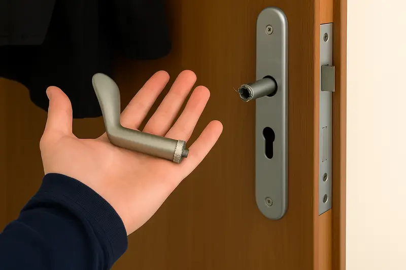Comment ouvrir une porte bloquée sans poignée ?