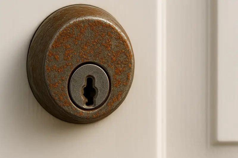 Les signes indiquant qu’il faut remplacer une serrure : serrure rouillée